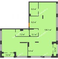 Апартаменты-студия 170,7 м² в Квартал 1А Первомайская, дом №2 - планировка