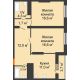 2 комнатная квартира 68,9 м², ЖК Космолет - планировка