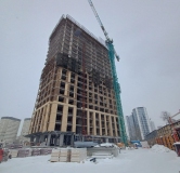 Ход строительства дома 1 в ЖК Расцветай на Кропоткина -