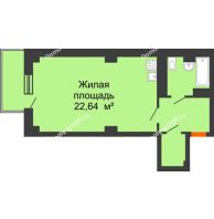 Студия 40,76 м² в ЖК Сокол Градъ, дом Литер 1 - планировка