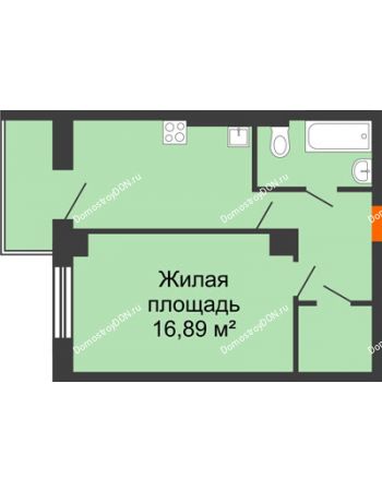 1 комнатная квартира 40,86 м² в ЖК Сокол Градъ, дом Литер 1 (8)