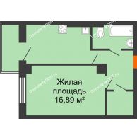 1 комнатная квартира 40,86 м² в ЖК Сокол Градъ, дом Литер 1 - планировка
