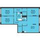 3 комнатная квартира 121 м² в Квартал Новин, дом 6 очередь ГП-6 - планировка