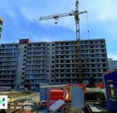 Ход строительства дома 1.3 в ЖК Патриот -