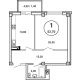 1 комнатная квартира 52,7 м² в ЖК Лебедь, дом № 50 - планировка