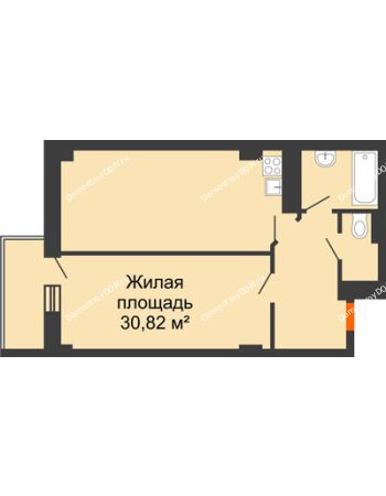 2 комнатная квартира 49,64 м² в ЖК Сокол Градъ, дом Литер 6