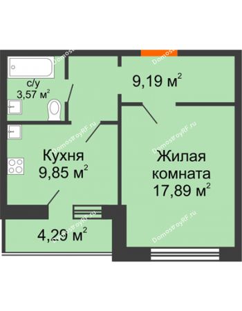 1 комнатная квартира 42,64 м² в ЖК Боровое, дом № 14