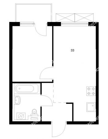 1 комнатная квартира 33 м² в ЖК Савин парк, дом корпус 8
