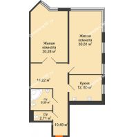 Студия 108,35 м², ЖК Платонов - планировка