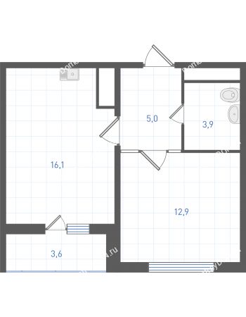 1 комнатная квартира 39,6 м² в ЖК Левенцовка парк, дом Корпус 8-12.2