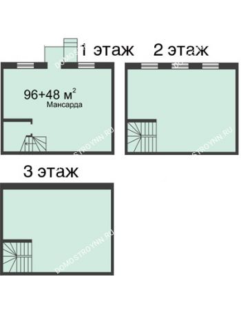5 комнатная квартира 96 м² в КП Аладдин, дом № 420 (96 м2)