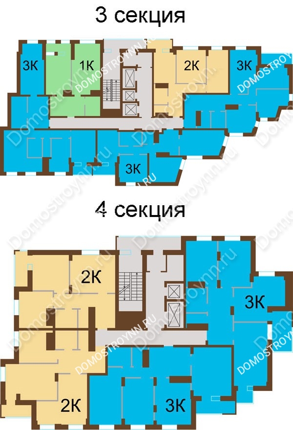 Планировка 5 этажа в доме № 7, корп. 6 в ЖК Подкова на Панина
