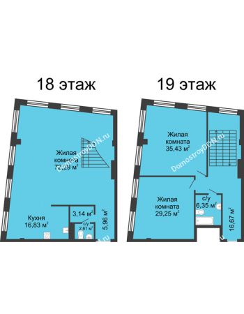 3 комнатная квартира 188,53 м² - ЖК Гранд Панорама