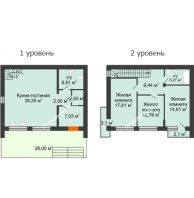 3 комнатный таунхаус 115 м² в КП Панорама, дом Гангутская, 18 (таунхаусы 115м2 и 91м2) - планировка