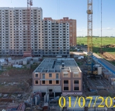 Ход строительства дома 12в в Микрорайон Нанжуль-Солнечный -