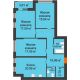 3 комнатная квартира 99,06 м² в ЖК Бунин, дом 2 этап секция 8-10 - планировка