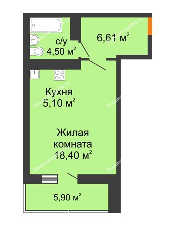 Студия 37,56 м² в ЖК Сокол Градъ, дом Литер 8
