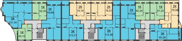 ЖК Волна - планировка 5 этажа