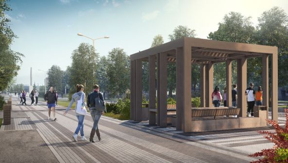 Комплексное благоустройство сквера по улице Григорьева в Нижнем Новгороде