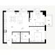 2 комнатная квартира 52,7 м² в ЖК Савин парк, дом корпус 9 - планировка